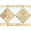 Daltile Daltile Tumbled Stone Combination Listello Arctic White / trav Sto