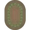 Milliken Milliken Oak Braid 4 X 5 Oval Celadon Area Rugs