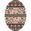 Milliken Milliken Wide Ruins 8 X 11 Oval Hazy Forest Area Rugs