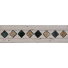 Tesoro Tesoro Marble Listello / inserts Antique Noce / verde Listello Tile