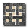 Crossville Crossville Empire Mosaic Basketweave Black Swan  &  Parisian White