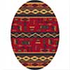 Milliken Milliken Wide Ruins 8 X 11 Oval Ebony Area Rugs