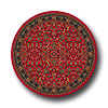 Milliken Milliken Abadan 8 Round Currant Red Area Rugs