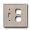 Questech Questech Dorset Switch Plates - Travertine Toggle Duplex Combo T