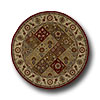 Kaleen Kaleen Tara 8 Round Luca Paprika Area Rugs