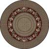 Milliken Milliken Floral Twist 8 Round Cranberry Area Rugs