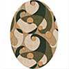Milliken Milliken Remous 4 X 5 Oval Deep Olive Area Rugs
