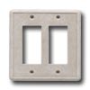 Questech Questech Dorset Switch Plates - Travertine Double Gfci Tile  &  St