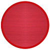 Anji Mountain Bamboo Rug, Co Anji Mountain Bamboo Rug, Co Villager Bamboo Rug 7 Round Crimson
