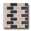 Crossville Crossville Empire Mosaic Brick Black Swan  &  Empress Silver Tile