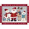 Milliken Milliken Seasonal - Winter 3 X 4 Santa And Friends - Indian Red