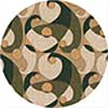 Milliken Milliken Remous 8 Round Deep Olive Area Rugs
