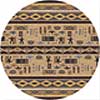 Milliken Milliken Wide Ruins 8 Round Velvet Brown Area Rugs