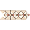 Tesoro Tesoro Ryan Listello Beige / sylvia / rosso Tile  &  Stone