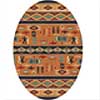 Milliken Milliken Wide Ruins 5 X 8 Oval Smog Area Rugs