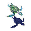Daltile Daltile Glass Mosaic Murals Marine Turtle 48 X 62 Tile  &  Stone