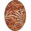 Milliken Milliken Rainforest 5 X 8 Oval Fall Orange Area Rugs