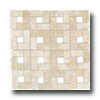 American Olean American Olean Artistic Elements Stoneworks Pinwheel Azteca Blan