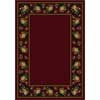 Milliken Milliken Floral Lace 5 X 8 Cranberry Ii Area Rugs