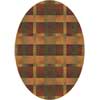 Milliken Milliken Aura 4 X 5 Oval Fall Orange Area Rugs