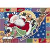 Milliken Milliken Seasonal - Winter 5 X 8 Patchwork Santa - Atlantic Area