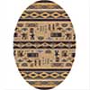 Milliken Milliken Wide Ruins 4 X 5 Oval Velvet Brown Area Rugs