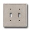 Questech Questech Dorset Switch Plates - Travertine Double Toggle Tile  &