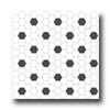 American Olean American Olean Satinglo Hexagon Mosaic Black / white 8401 Tile  &  S