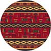 Milliken Milliken Wide Ruins 8 Round Ebony Area Rugs