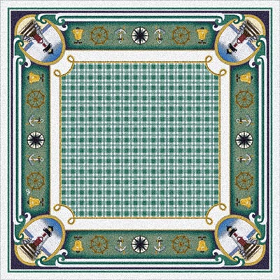 Milliken Milliken Maritime 7481 / 201 5x 8 Ivory Waterfall Area Rugs