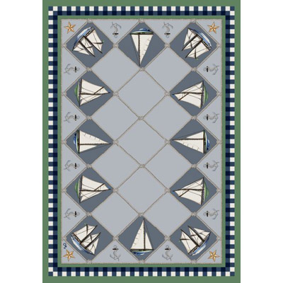 Milliken Milliken Nantucket Regatta 7483 / 297 8 X 8 Square Fresh Green Are