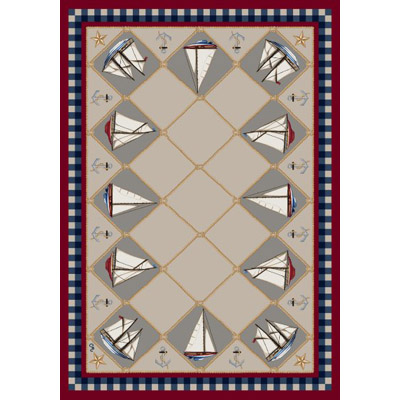 Milliken Milliken Nantucket Regatta 7483 / 297 8 X 8 Square Paprika Area Ru