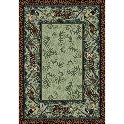 Milliken Milliken In The Jungle 7478 / 234 3 X 4 Cool Celery Area Rugs