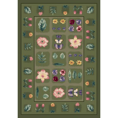 Milliken Milliken Botanical Floral 7473 / 217 2 X 8 Runner Bronzed Green Ar