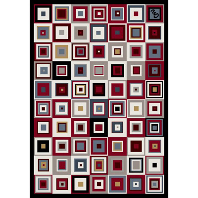 Milliken Milliken Contemporary Square 7476 / 202 8 X 11 Ebony Area Rugs
