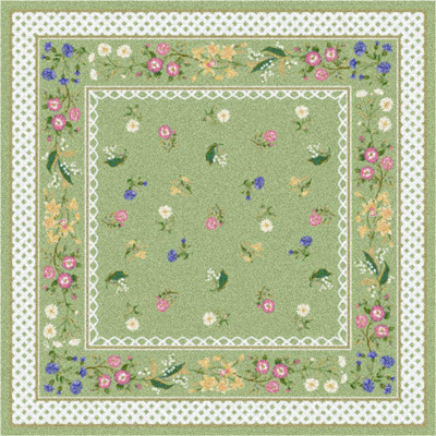 Milliken Milliken Claires Garden 7474 / 298 8 Octagon Cool Celery Area Rugs