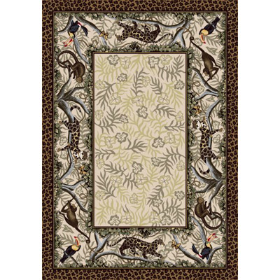 Milliken Milliken In The Jungle 7478 / 296 8 Round Alabaster Area Rugs