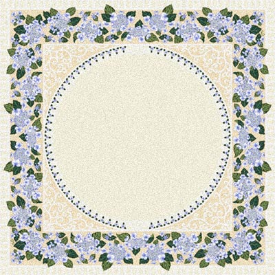 Milliken Milliken Lacecap Hydrangea 7479 / 294 5 X 8 Oval Glazed Strudel Ar