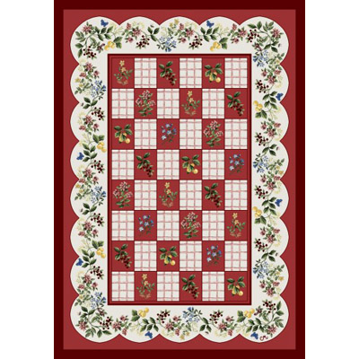 Milliken Milliken Berry Scallop 7472 / 201 5 X 8 Bordeaux Area Rugs