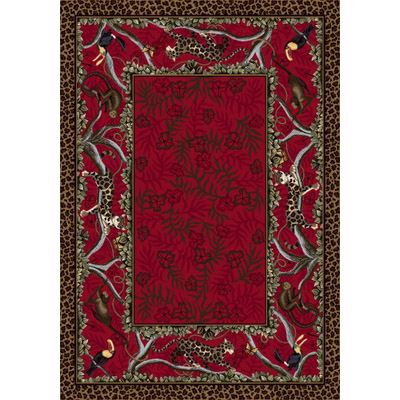 Milliken Milliken In The Jungle 7478 / 294 5 X 8 Oval Mars Red Area Rugs