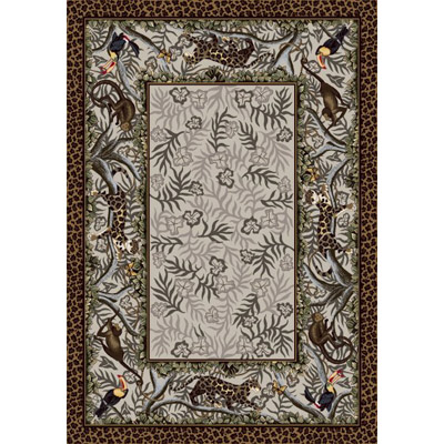 Milliken Milliken In The Jungle 7478 / 296 8 Round Iceberg Area Rugs