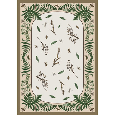 Milliken Milliken Woodland Fern 7484 / 295 8 X 11 Oval Dull Gold Area Rugs