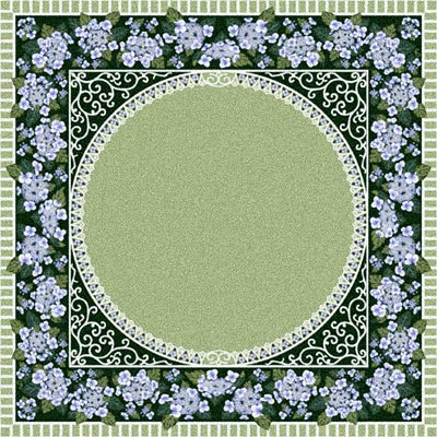 Milliken Milliken Lacecap Hydrangea 7479 / 202 8 X 11 Cool Celery Area Rugs