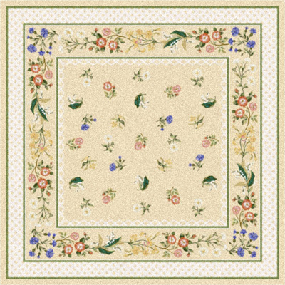 Milliken Milliken Claires Garden 7474 / 298 8 Octagon Almond Area Rugs