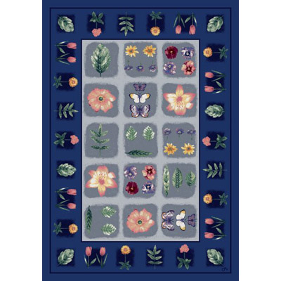 Milliken Milliken Botanical Floral 7473 / 202 8 X 11 Ultra Marine Area Rugs
