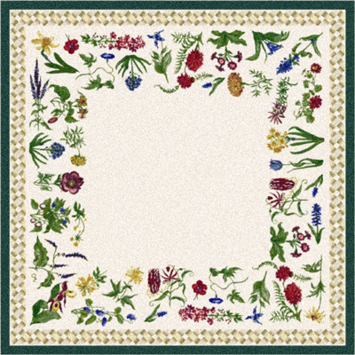Milliken Milliken Antique Botanical 7470 / 295 8 X 11 Oval Tealed Gray Area