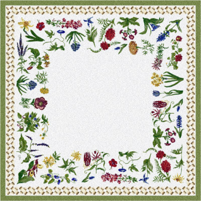 Milliken Milliken Antique Botanical 7470 / 296 8 Round Meadow Mist Area Rug