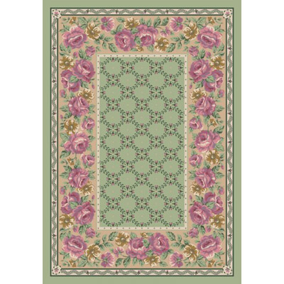Milliken Milliken Antique Rose 7471 / 295 8 X 11 Oval Cool Celery Area Rugs