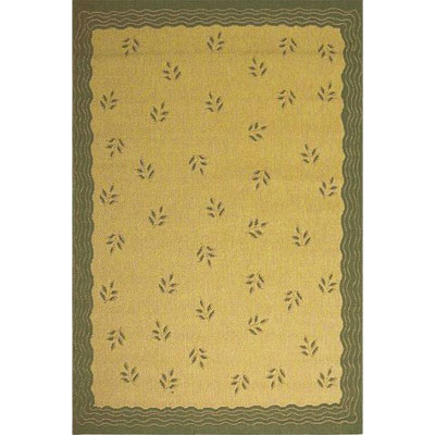 Stepco Stepco Patio Rugs 6 X 9 1302 Cream Green Area Rugs