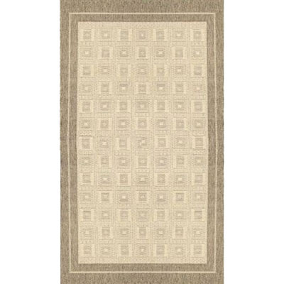 Stepco Stepco Patio Rugs 4.8 X 6.8 1309 Cream Brown Area Rugs